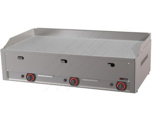 Triple Gas Griddle Chrome Plate Smooth 99 x 60 cm. RED FOX FTH-C-90G RM GASTRO Czech Republic