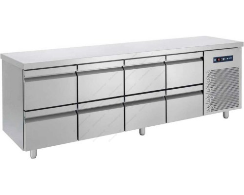 Refrigerated Counter - Cooler 239 x 70 cm 8 Drawers GN 1/1 PG239S BAMBAS Greece