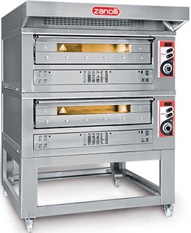 Forno elettrico per pizza - Zanolli Citizen PW bicamera - 142 x 138 x 78cm  - 2 x 9 pizze Ø 33cm - 8 teglie 40 x 60cm - CITIZEN PW 9+9 F/MC